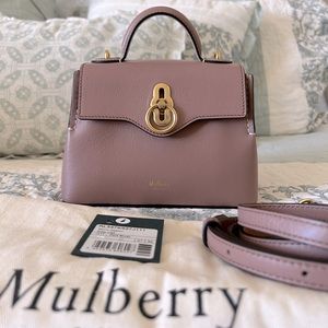 Mulberry Micro Seaton Satchel Handbag Genuine Dark Blush-Sold Out NWT